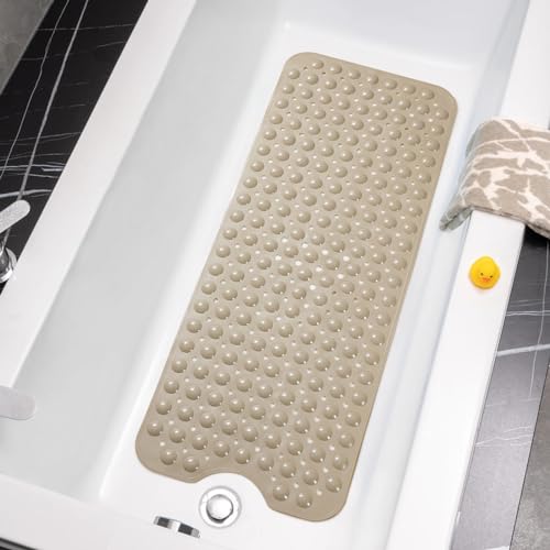 Wirhao Non-Slip Bathtub Mat - Extra Large 39x16 Inches with Suction Cups