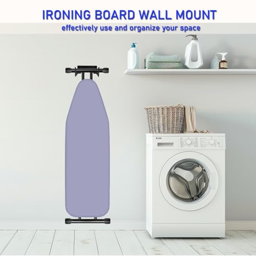 Wall Mount Ironing Board Hanger Rack for T & Y Style, Heavy Duty Black