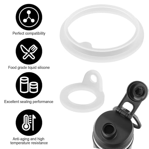 4pcs Gasket Replacement for TAKEYA Actives, Silicone Sealing Ring Gaskets Seal Parts Leak-Proof Water Bottle Lid O Ring Replacement Compatible with TAKEYA Actives All OZ (Not for TAKEYA Originals)