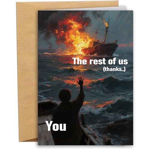 Funny Sinking Ship Farewell Card for Coworkers - Variation 153