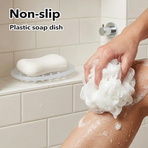 Neyauo Silicone Soap Dish Set - Non-Slip Holder with Drainage