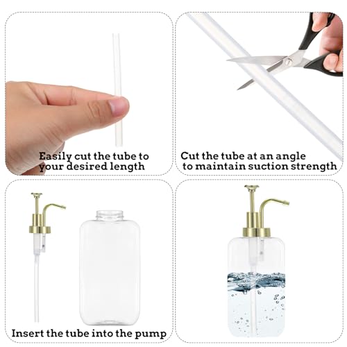 Gold Soap and Lotion Dispenser Pump Replacement - 33mm Thread