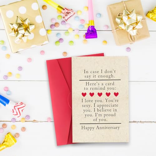 Premium Wedding Anniversary Card with Envelope - 8x5.3 Inch