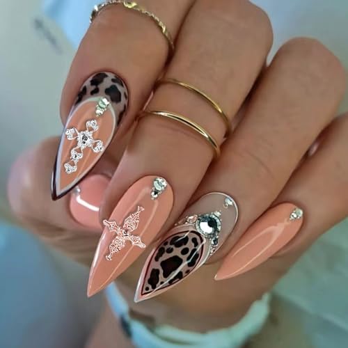 Kurilai 3D Metal Cross Nail Charms - 30Pcs Punk Alloy Nail Art Studs