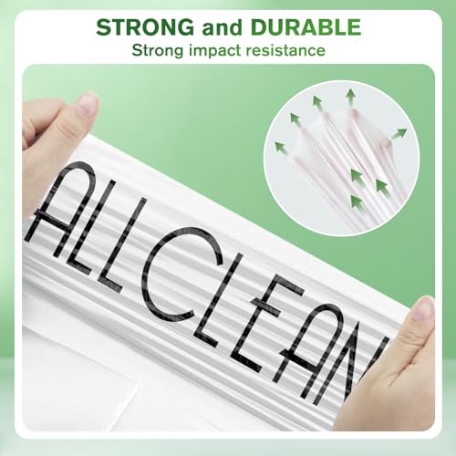 ALLCLEAN 4 Gallon Small Trash Bags, Drawstring Garbage Can Liners - White