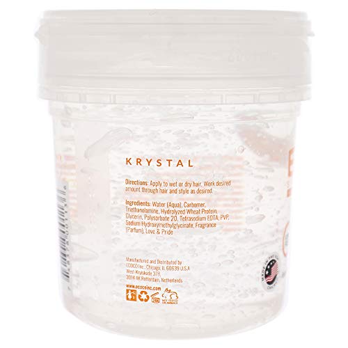 Eco Style Krystal Styling Gel Strong Hold Moisturizing Hair Gel 8 oz