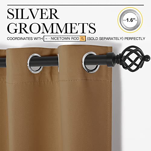 NICETOWN Blackout Curtains 55x78 Inch, Energy Efficient Grommet Drapes
