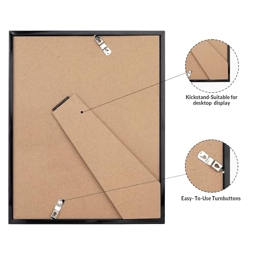LaVie Home 2x3 Picture Frame Set, Black Photo Frames with HD Plexiglas