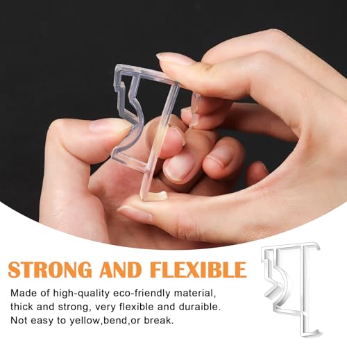 2-Inch Clear Valance Clips for Horizontal Blinds - 12 Pack