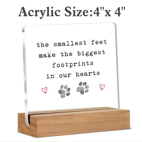 Pet Loss Sympathy Gift - 4x4 Inch Acrylic Desk Decor