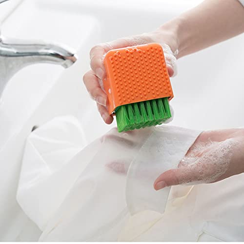 Selaurel Silicone Laundry Brush Scrub - 2 Pack (Green and Orange)