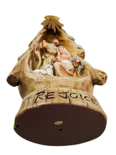 Nativity Scene Sculpture - Holy Family Resin Figurine for Christmas Decor, 16.5"