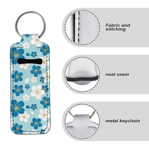 CLOHOMIN Neoprene Chapstick Holder Keychain Lip Gloss Sleeve Organizer
