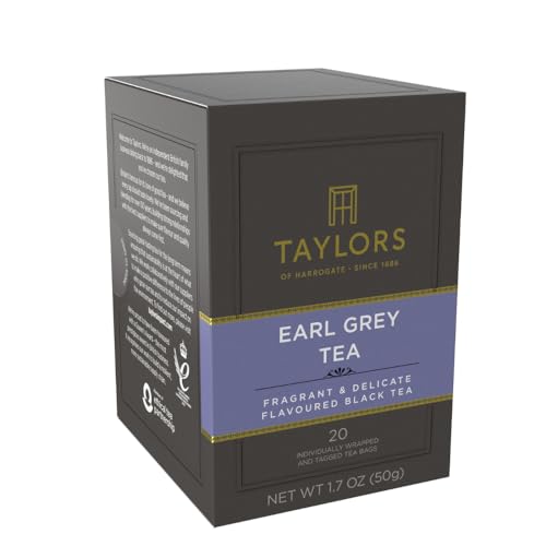 Taylors of Harrogate Earl Grey Black Tea Bags, 20ct (Pack of 6)