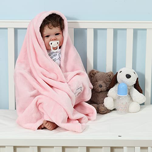 CREVENT 2-Piece Baby Blankets Set - Giraffe & Sheep, 30''x40''