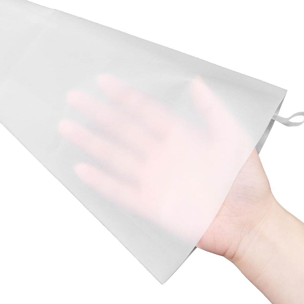Pastry Tek Piping Bag Set - Durable Reusable Icing Bags for Decorating Cakes, Cupcakes & More | 4-Pack, White Silicone