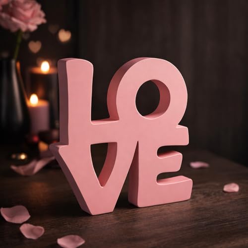 Love Blocks Wooden Table Decor - Romantic Valentine's Day Sign