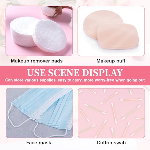 Portable Travel Cotton Swab & Dental Floss Case Organizer - Clear PP