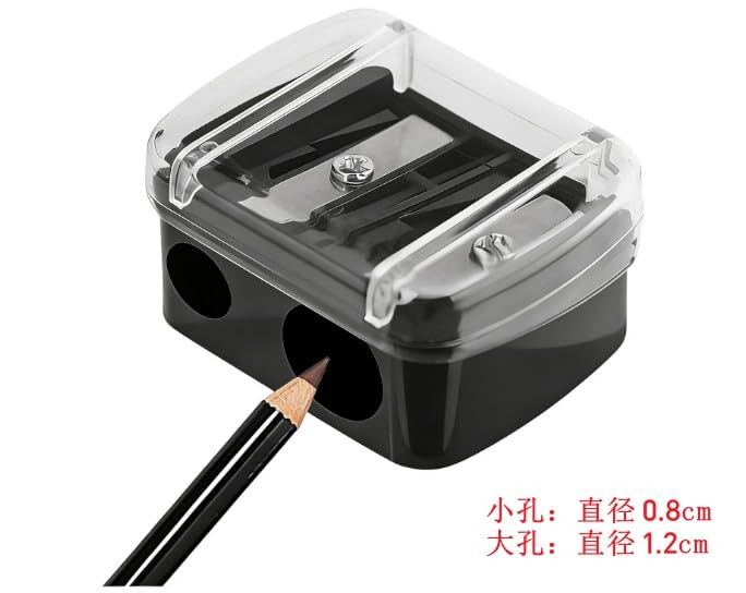 Dual Hole Cosmetic Pencil Sharpener for Eyebrow and Eyeliner Pencils