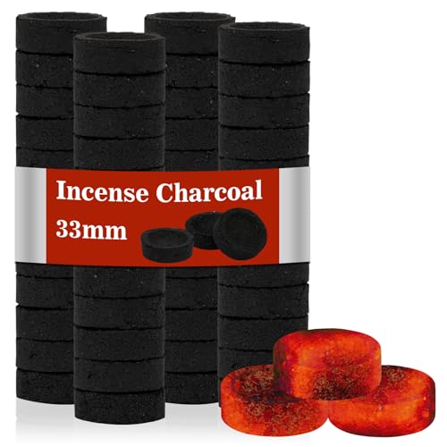 MAQIHAN 100PCS Quick Light Charcoal Briquettes for Incense