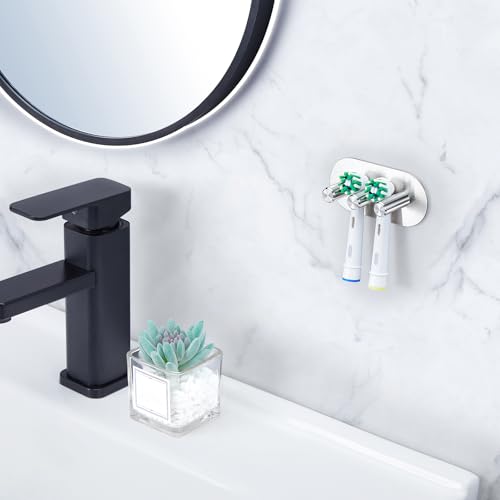 Silver Electric Toothbrush Head Holder - Wall Mounted Organizer (Small)