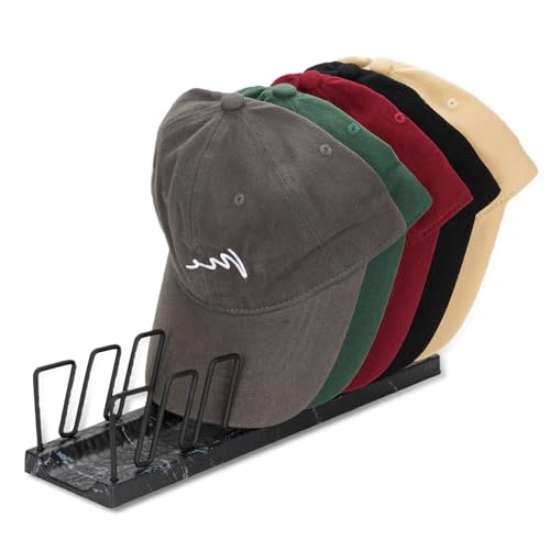 Hat Organizer for 7 Baseball Caps - Anti-Tip Display Stand
