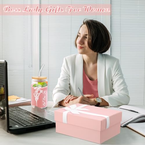 Teenyyou Pink Boss Lady Gift Set Tumbler Candle Bracelet Key Box - Inspirational