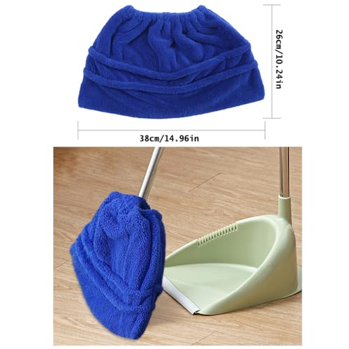 Reusable Microfiber Broom Pads for Baseboard Cleaning - 2 Pack