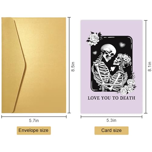 Gothic Skeleton Anniversary Card for Boyfriend & Girlfriend