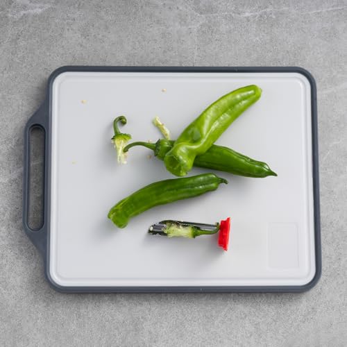 Mage Crab 2-in-1 Bell Pepper Seed Corer Tool - Stainless Steel, Yellow