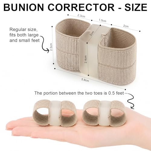 Bunion Corrector and Toe Separators - 4PCS Gel Toe Spacers for Overlapping Toes