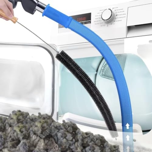 PetOde Blue Dryer Vent Cleaner Kit with Lint Brush & Universal Vacuum Hose