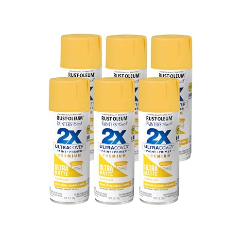 Rust-Oleum Painter's Touch Ultra Matte Spray Paint - Golden Leaf, 12oz (Pack of 6)