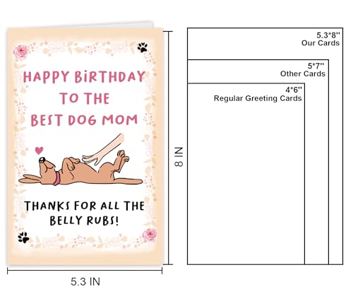 Funny Dog Birthday Card for Dog Moms - Cute Greeting Card