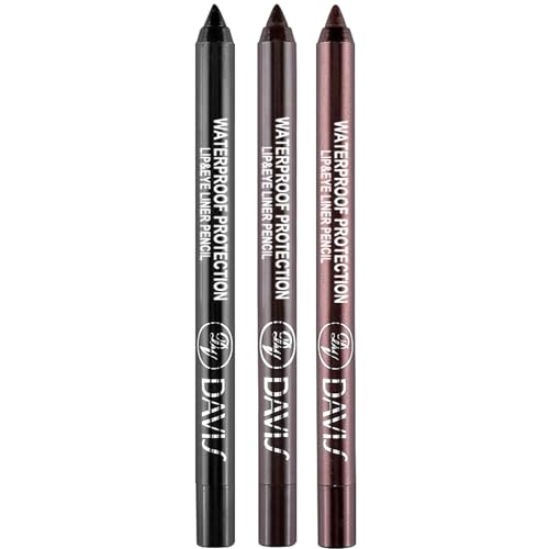 Meilury 3-Piece Colorful Eyeliner Pen Set Waterproof Metallic Glitter