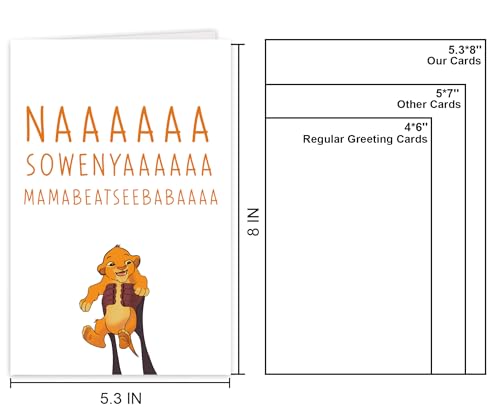 GVMGVM Cute Baby Lion Greeting Card - New Baby Shower Gift (Variation #3)