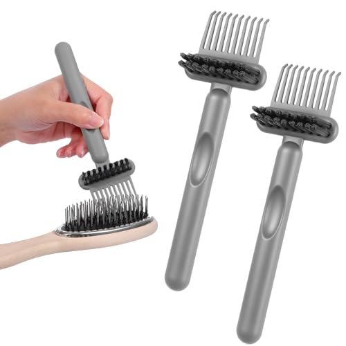 Yuanchu 2-in-1 Hair Brush Cleaner Tool - Dual-Sided Grey Comb