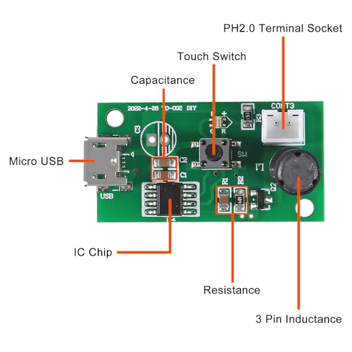 USB Mist Maker Module 5V Atomization Plate for Humidifier DIY Projects