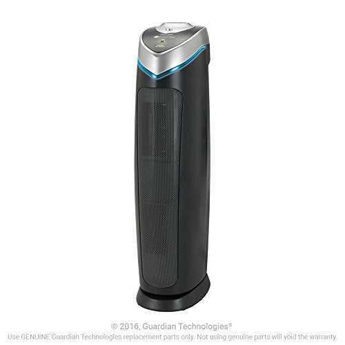 GermGuardian 3-In-1 HEPA Air Purifier for Home, Large Rooms Up To 915 Sq. Ft. with HEPA Air Filter, UV-C Light & Odor Reduction, AC5000E, 28" Tower, Gray