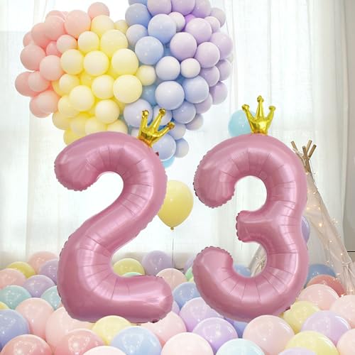 40 Inch Number 13 Pink Crown Foil Balloon Set for 13th Birthday Party