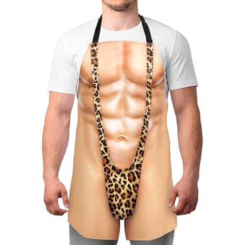 Funny Musclemankini BBQ Apron - Hilarious Gag Gift for Men