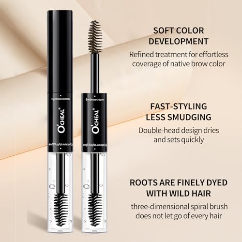O'CHEAL 2-in-1 Eyebrow Styling Gel and Cream Dark Brown