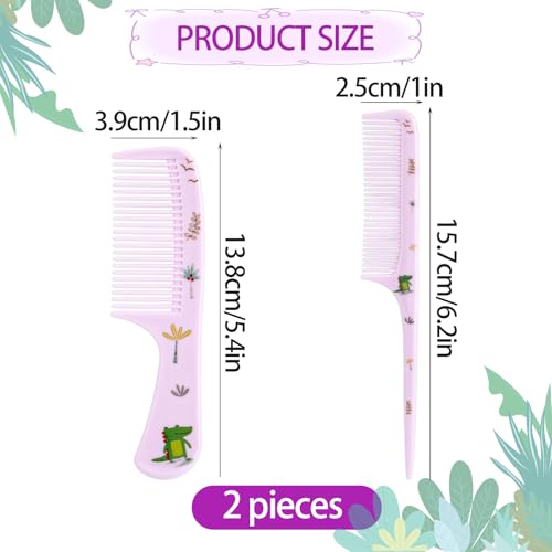 Penitue Cute Hair Comb Set - Fine Tooth & Rat Tail Styling Combs (2 Pcs)