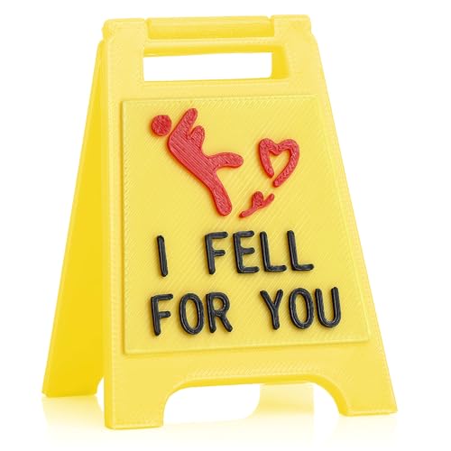 I Fell For You Yellow Mini Sign – Romantic Funny Gift for Anniversary