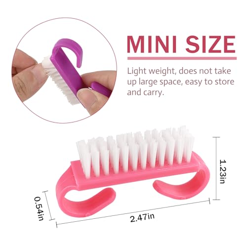 HANWER 24 Pack Handle Grip Nail Brushes - Travel Size Hand Scrub Cleaners