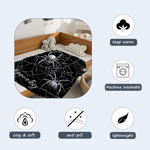 Spooky Halloween Baby Throw Blanket - Soft Plush 30x40