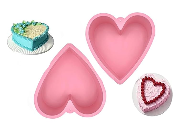 9-Inch Nonstick Silicone Heart Cake Mold - Food Grade, Easy Clean