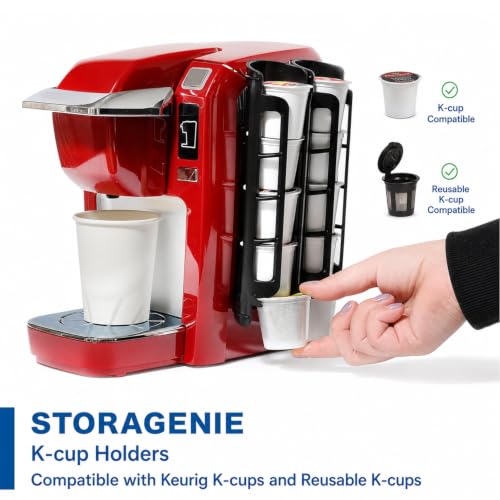 STORAGENIE Coffee Pod Holder - 2 Pack for 10 K-Cups, Black
