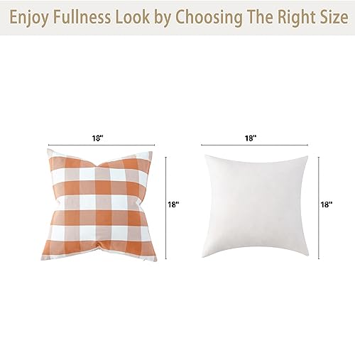 Volcanics Orange and White Outdoor Pillow Covers 18x18 Set of 2 - Farmhouse Halloween Decor