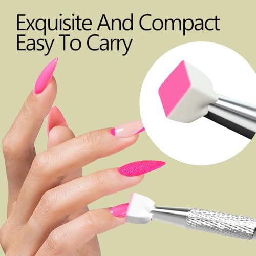 AUUTI 200pcs Soft Ombre Nail Sponges with Grabbing Pen Manicure Tool Set